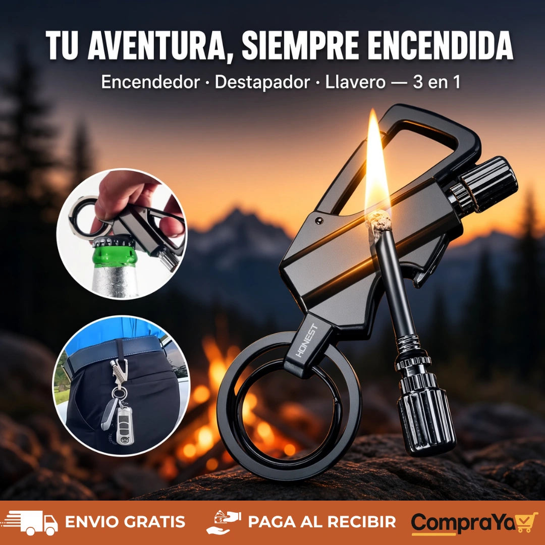 Llavero encendedor 3 en 1