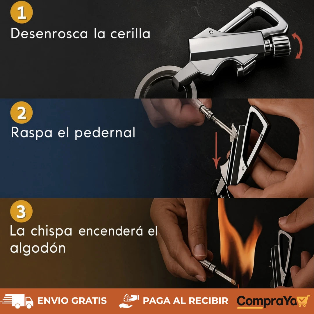 Llavero encendedor 3 en 1