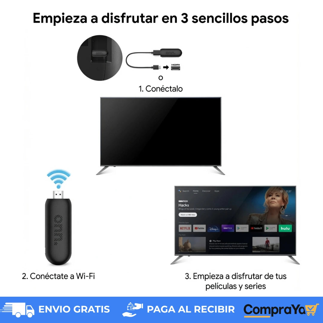 Convertidor Smart TV Pro con Mando de Voz