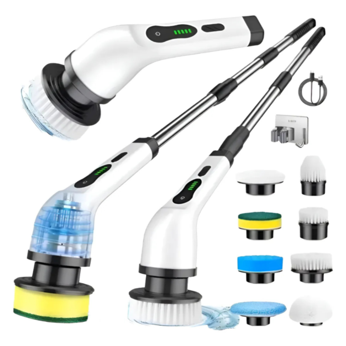 Cepillo Eléctrico 9 en 1 - Limpieza Fácil y Rápida⚡